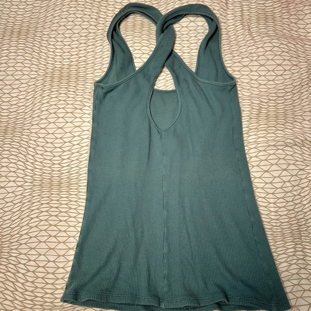 Teal Twist-Back Tank Top Love From YaYa - Picture 7 of 9